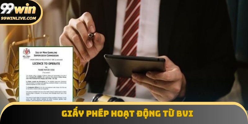 Đơn vị sở hữu giấy phép từ BVI